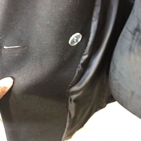 Topshop black double breasted over coat pea coat size 2 - Picture 5 of 16